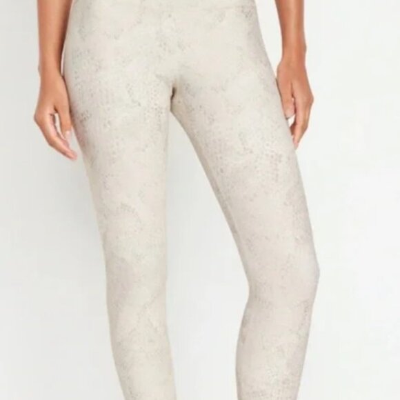 Old Navy High-Waisted PowerSoft 7/8 Leggings Rattlesnake Print XXL NWT - Picture 2 of 6